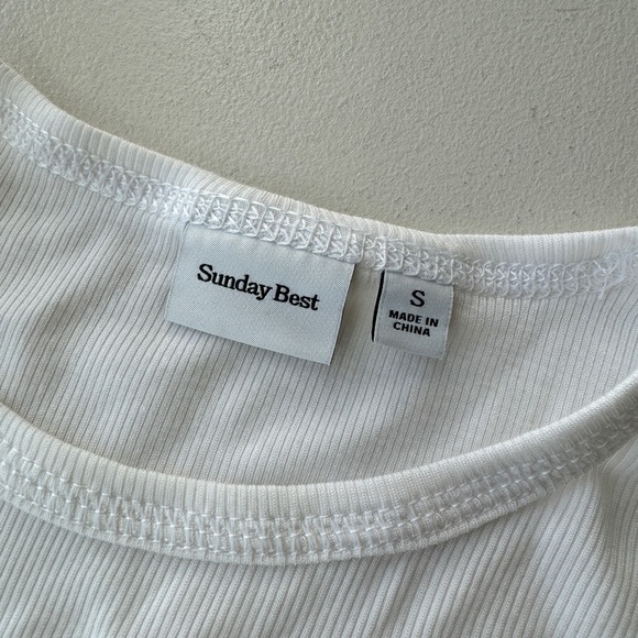 Ribbed long sleeve top with stitching detail - Picture 2 of 3